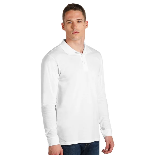 AZZURRO II LSL - Памучна поло маица со долги ракави, 180 g/m2